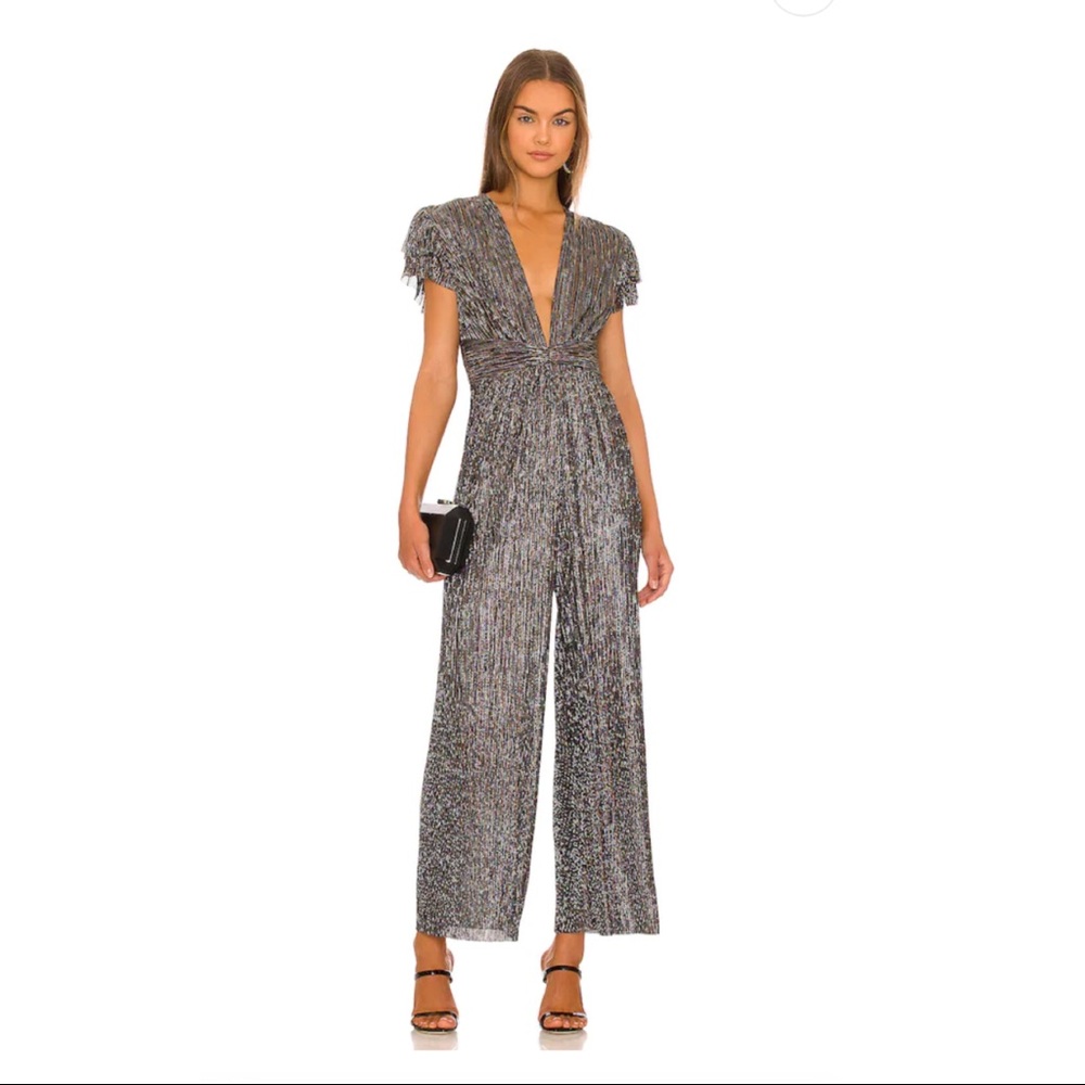 Sabina Musayev Silver Jumpsuit